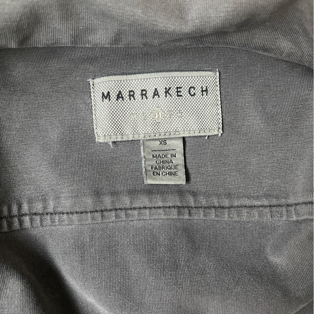 NWOT Anthropologie Marrakech Moto Jacket SzXS Gray Cotton Stretch Crop Denim*J19 - Picture 7 of 9